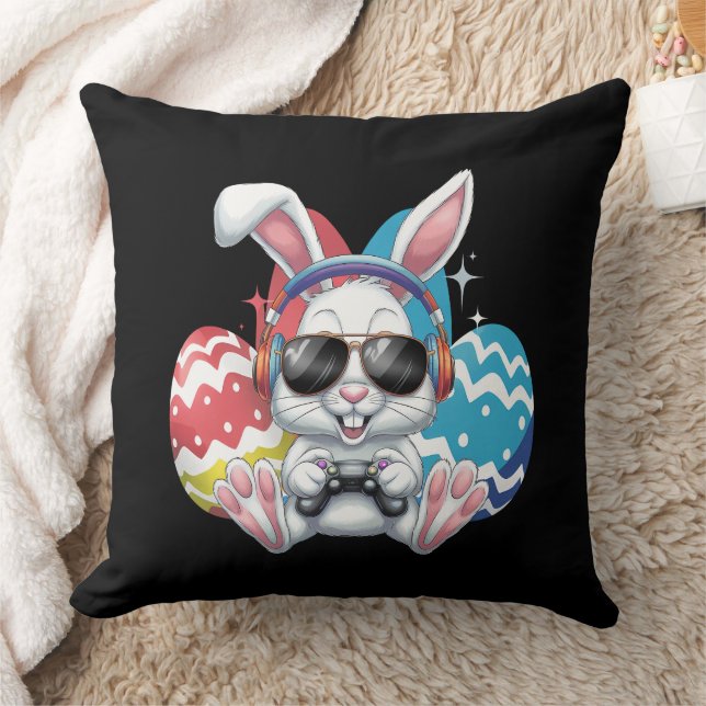 Glückliche Osterspiele Bunny Rabbit Gaming Gamer G Kissen (Decke)