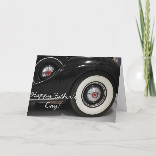 Glückliche Packard der Vatertag Auto-Grußkarte Karte (Vorderseite)