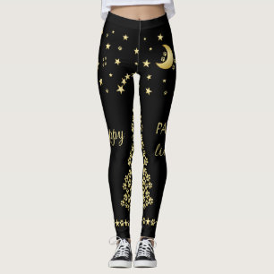 Glückliche Pawlidays, goldglänzende Paw Weihnachts Leggings
