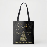 Glückliche Pawlidays, goldglänzende Paw Weihnachts