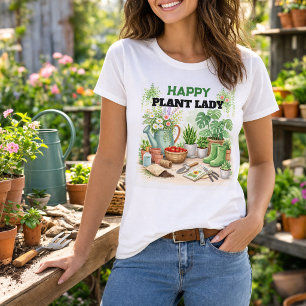 Glückliche Pflanzenlady Gärtnerei  T-Shirt