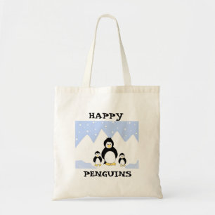 Glückliche Pinguine Tragetasche