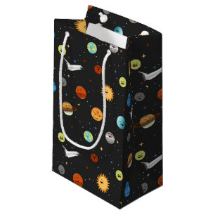 Glückliche Planeten im Weltraum Kleine Geschenktüte