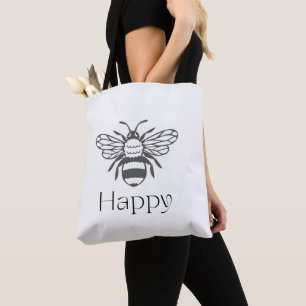 Glückliche positive Bienen-Affirmation-Geschenk fü Tasche