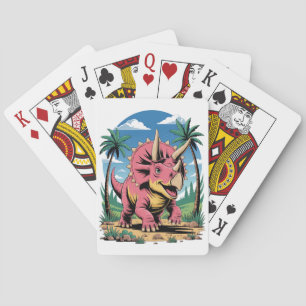 Glückliche Protoceratops Spielkarten