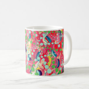 Glückliche Punkte und spielerische Formen Originel Kaffeetasse