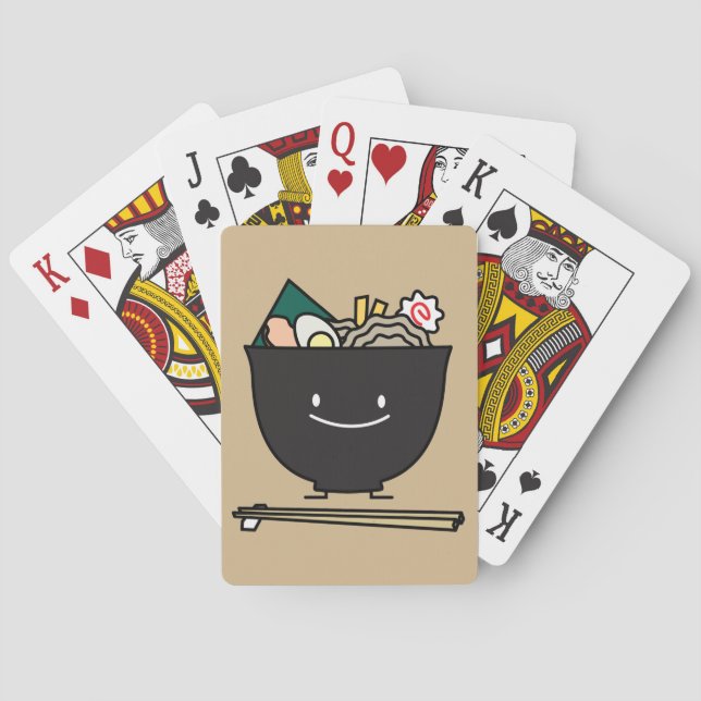 Glückliche Ramen-Schüssel Spielkarten (Rückseite)