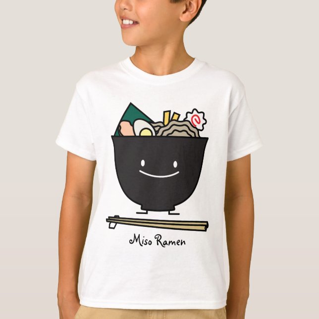 Glückliche Ramen-Schüssel T-Shirt (Vorderseite)