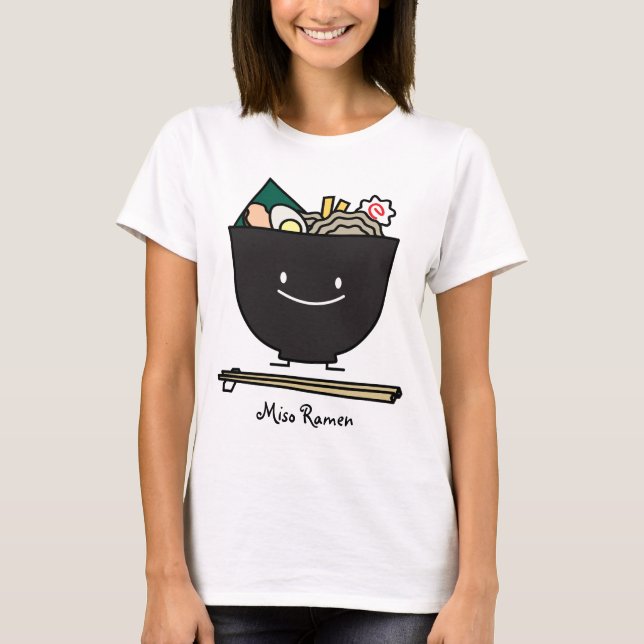 Glückliche Ramen-Schüssel T-Shirt (Vorderseite)