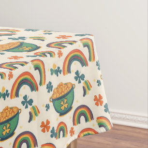 Glückliche Regenbögen Tischdecke
