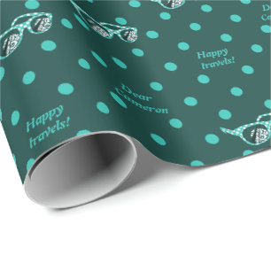 Glückliche Reisen Sonnenbrille Punkte-Muster Türki Geschenkpapier