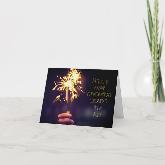 Glückliche Revolution um die Sonne Karte (Vorderseite)