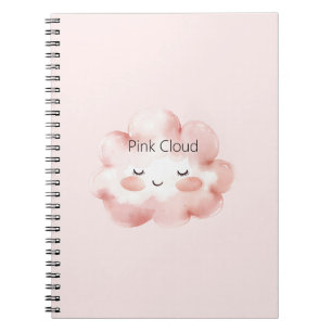 Glückliche Rosa Wolke Wimpern Notizblock