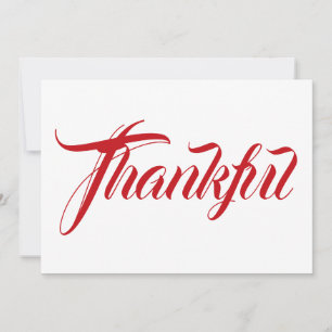 Glückliche Rot-Weiß-Erntedank-Karte