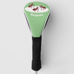 Glückliche rote Ameisen Eislaufen Cartoon Golf Headcover