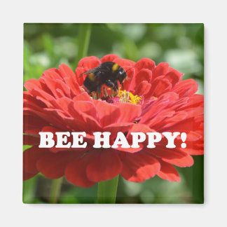 Glückliche Rote Blume Magnet