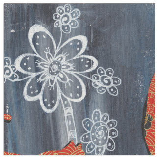 Glückliche rote Katzen Stoff