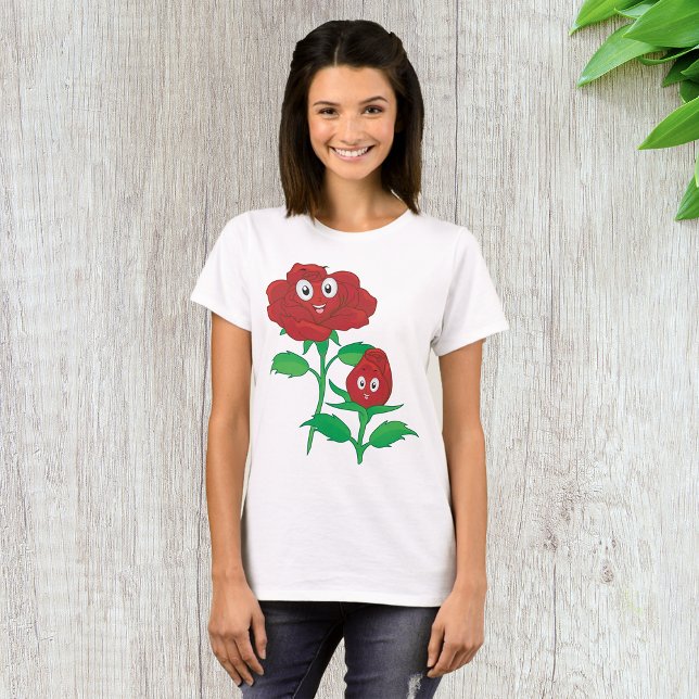 Glückliche Rote Rosen T-Shirt (Von Creator hochgeladen)