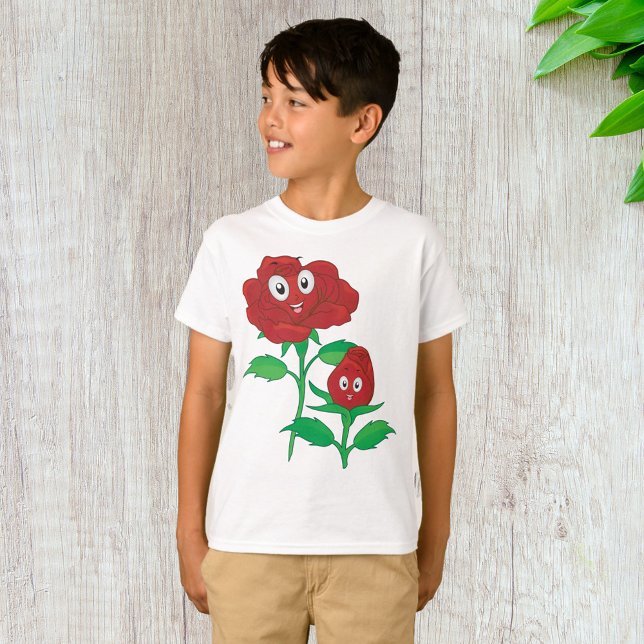 Glückliche Rote Rosen T-Shirt (Von Creator hochgeladen)