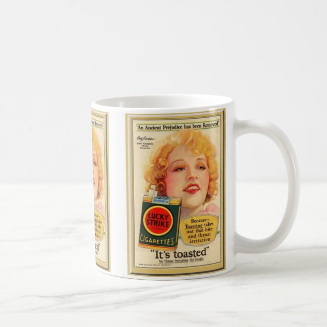 Glückliche Schalen der Anzeigen-30s Kaffeetasse (Rechts)