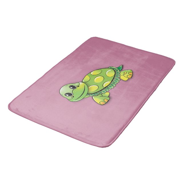 Glückliche Schildkröte Badematte (Schrägansicht)