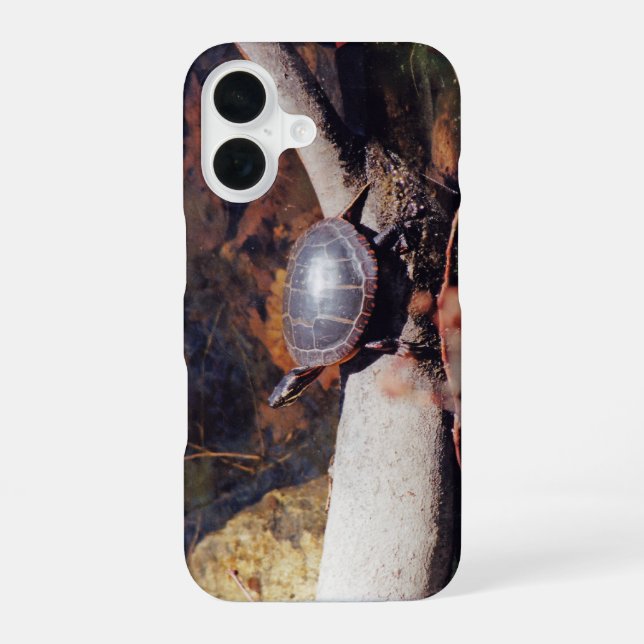 Glückliche Schildkröte iPhone 16 Hülle (Rückseite)