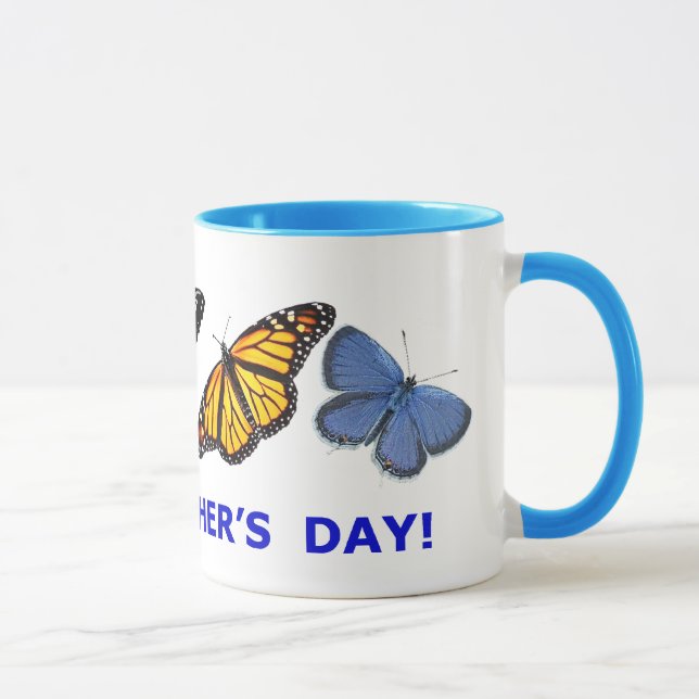 Glückliche Schmetterlings-Geschenk-Tasse der Tasse (Rechts)