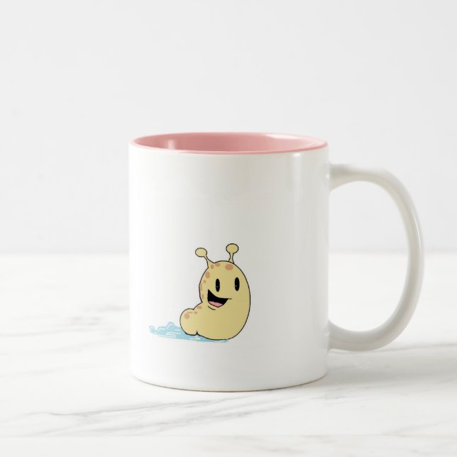 glückliche Schnecke Zweifarbige Tasse (Rechts)