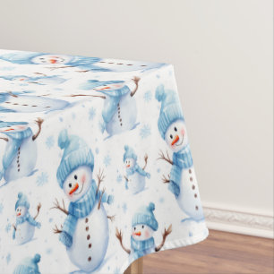 Glückliche Schneemänner Tischdecke