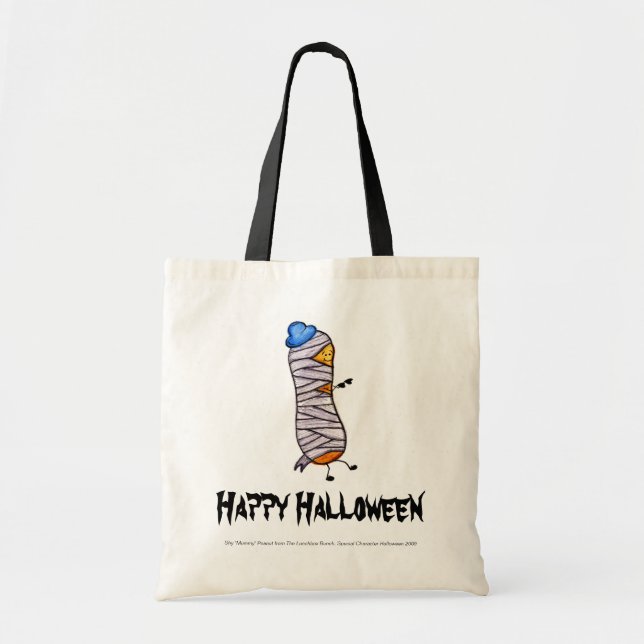 Glückliche schüchterne Erdnuss-Mama Halloweens Tragetasche (Vorne)