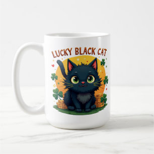 Glückliche schwarze Katze: St. Patrick's Day Clove Kaffeetasse