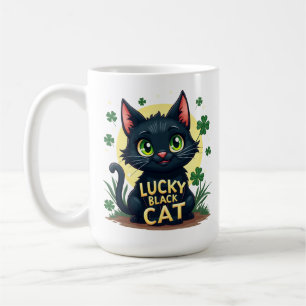 Glückliche schwarze Katze: St. Patrick's Day Clove Kaffeetasse