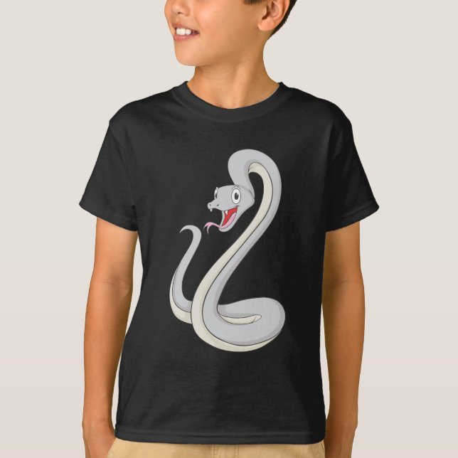 Glückliche schwarzes Mamba-Schlange T-Shirt (Vorderseite)