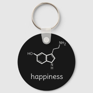 glückliche Serotonin-Moleküle Schlüsselanhänger