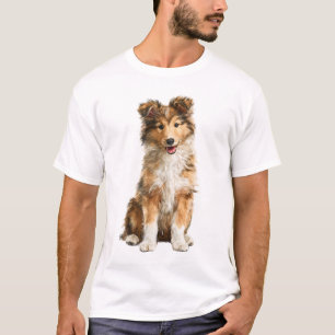 Glückliche Sheltie-Welpen-Illustration für Männer T-Shirt