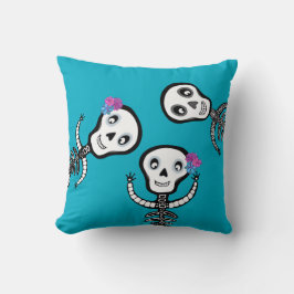 Glückliche Skelette Kissen