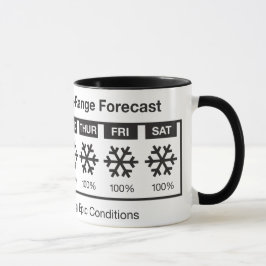 Glückliche Skifahrer-Prognose Tasse