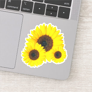 Glückliche Sommer-Sonnenblume Aufkleber