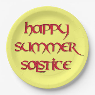 Glückliche Sommer-Sonnenwende-Papier-Party-Platte Pappteller