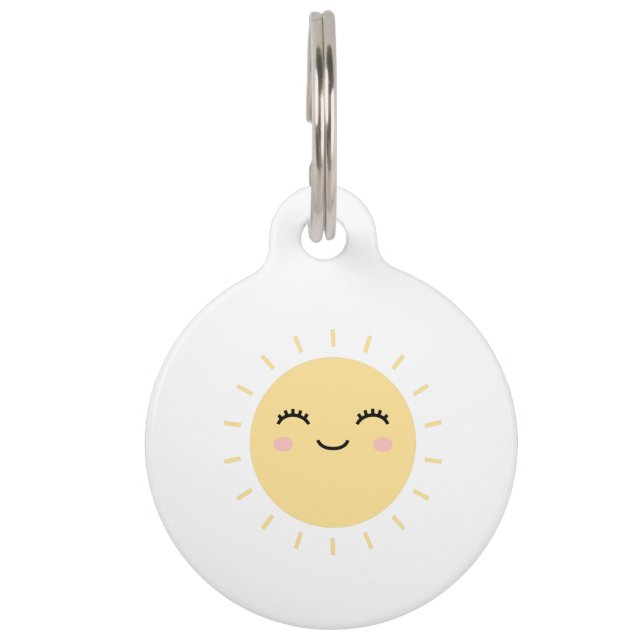 glückliche Sonne Haustiermarke (Vorderseite)