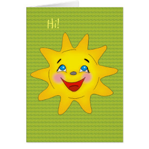 Glückliche Sonne - Karten-Schablone