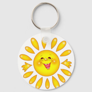 glückliche Sonne Schlüsselanhänger