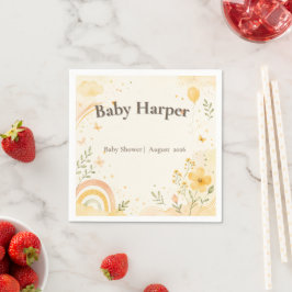 Glückliche Sonnenschein-Baby-Shower-Cocktailservie Serviette