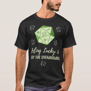 Glückliche St Patricks Day Dungeons und RPG Dragon T-Shirt