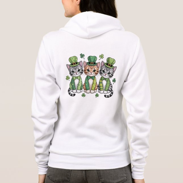 Glückliche St. Patrick's Day-Kätzchen-47474 Hoodie (Rückseite)