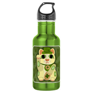 Glückliche St. Patrick's Day-Katze Trinkflasche
