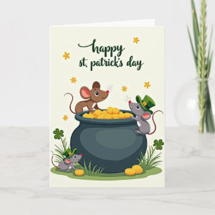 Glückliche St. Patricks Day Mäuse Karte