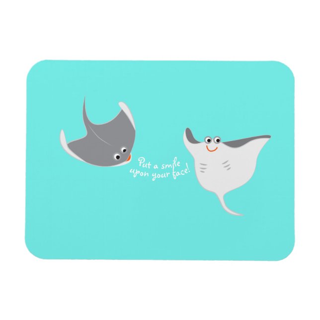 Glückliche Stachelrochen Magnet (Horizontal)