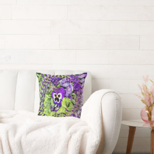 Glückliche Stiefmütterchen... Kissen