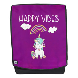 Glückliche Stimmung Typografie Süßes lächelndes Ei Rucksack